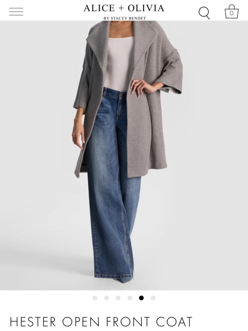 NWT Alice + Olivia Hester Open  Front Coat